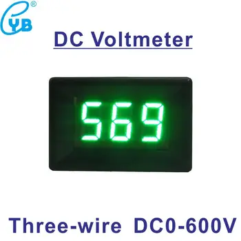 0,36 дюйма DC 600V Мини СВЕТОДИОДНЫЙ Цифровой Вольтметр Измеритель Напряжения Панель Вольтметр Детектор Монитор 3 Провода Красный Зеленый Синий DC 3,3-30V