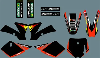 0252 Наборы Стикеров с Изображением Мотоциклетной команды и Фонов для KTM SX50 2002 2003 2004 2005 2006 2007 2008