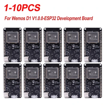 1-10 Шт. Для Wemos D1 V1.0.0-Плата разработки ESP32 500mA WiFi Bluetooth-Совместимый модуль USB 5 В/3,7 В с питанием от литиевой батареи