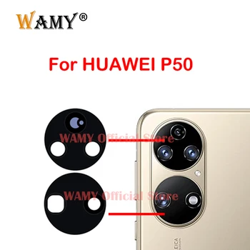 1 Комплект Объективов Задней Камеры Замена Стекла Объектива Задней Камеры Для Основного Объектива Huawei P50 P50 Pro с Адгезивной Наклейкой