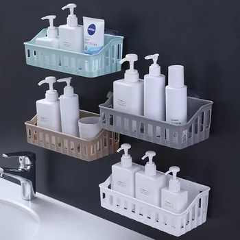 1 шт. Пластиковая полка для ванной комнаты в японском стиле, Настенный Стеллаж для хранения геля для душа, Туалетная подставка для туалетных принадлежностей