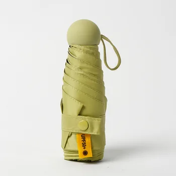 1 шт. карманный пятикратный зонт от солнца двойного назначения, компактный портативный мини-зонт от дождя и солнцезащитного крема с защитой от ультрафиолета 