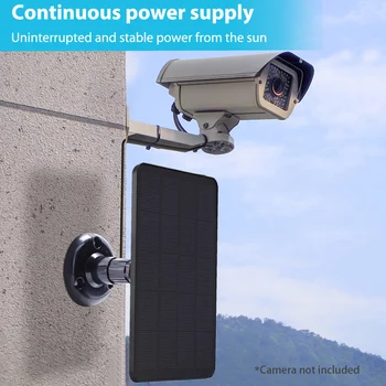 10 Вт 5 В Солнечная Панель Источник Питания для Наружной Водонепроницаемой Камеры Безопасности IP CCTV Безостановочная Зарядка USB + Зарядное Устройство Для Солнечных Батарей Type-C