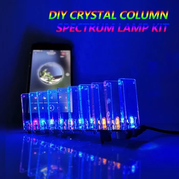 10-сегментный регулятор звука Звуковой спектр кристаллическая колонка электронное производство diy kit Комплект для производства печатных плат со светодиодной подсветкой