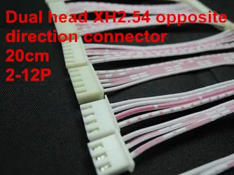 10 шт./лот 20 см XH красно-белый ленточный кабель с двойной головкой противоположного направления XH2.54 2P 3P 4P 5P 6P 7P 8P 9P 10P 11P 12P разъем