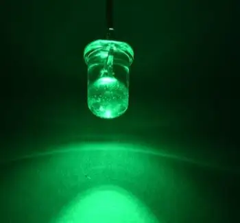 1000шт 5 мм зеленых суперярких светодиодных ламп с рассеянным светом