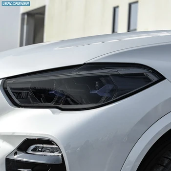 2 Шт Защитная Пленка Для Автомобильных Фар С Дымчато-Черным Оттенком, Виниловая Прозрачная Наклейка TPU Для BMW X5 G05 M 2019-настоящее Время 2020 2021
