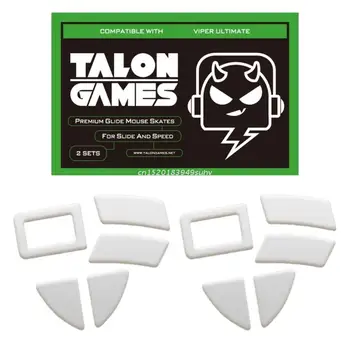 2 комплекта/ упаковка Коньки для мыши TALONGAMES с изогнутыми краями, изготовленные на заказ, ножки для мыши для razer Gaming White Mouse Glides