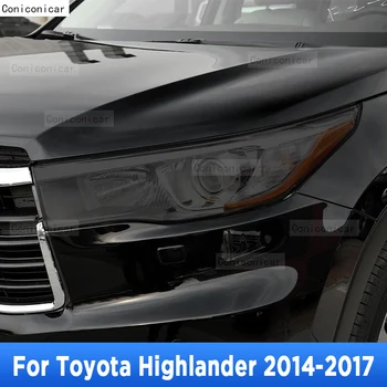 2 шт. Защитная пленка для автомобильных фар, Прозрачная черная наклейка из ТПУ для Toyota Highlander 2014 2015 2016 2017, Аксессуары