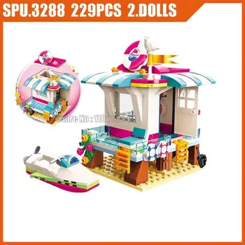 2019 229 шт. спасательная каюта для девочек, лодка, 2 куклы, строительные блоки, игрушка