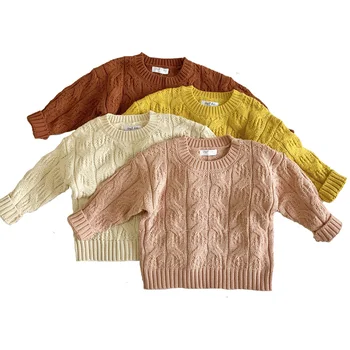 2019 Осенне-Зимние свитера для девочек, Модная детская одежда для девочек, Вязаный свитер для маленьких девочек RT572