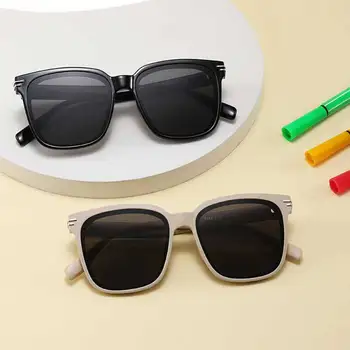2022 Детские Квадратные поляризованные солнцезащитные очки для девочек и мальчиков 3-10 лет TR Очки Силиконовая Гибкая Безопасная оправа для очков UV400 оттенков