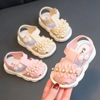 2023 Летние Сандалии для маленьких девочек с бабочкой, модная розовая обувь принцессы для малышей, детская обувь на мягкой подошве 0-3 лет, Chaussure Enfant Fille