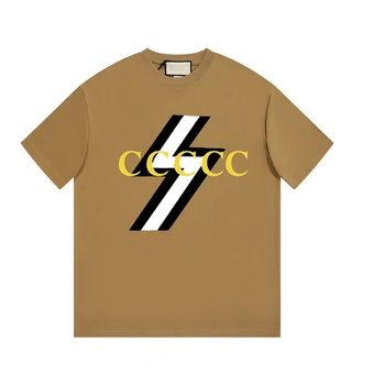2023 Модная футболка из хлопка для мужчин с коротким рукавом и принтом, высококачественная футболка для мужчин и женщин, элитный бренд, винтажная футболка в стиле хип-хоп