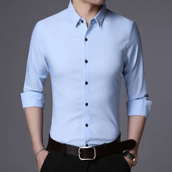 2023 Новая Модная Брендовая дизайнерская рубашка Мужские рубашки Slim Fit Уличная одежда с длинным рукавом Корейская Высококачественная Повседневная Мужская одежда