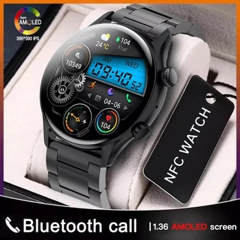 2023 Новые Смарт-Часы NFC Для Мужчин И Женщин С Пользовательским Набором Номера AMOLED 390*390 HD Полный Сенсорный Экран Водонепроницаемые Смарт-Часы Для Huawei Xiaomi