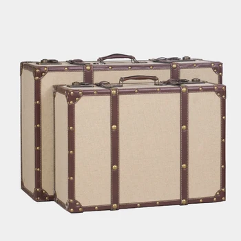 24-дюймовый портативный кейс для макияжа, винтажный чемодан для макияжа, дорожная косметичка, косметический органайзер, коробка для хранения, боковая сумка для дам