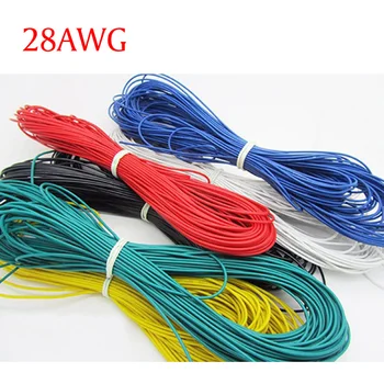 28 AWG Силиконовый провод AWG28 Силиконовый кабель 28AWG SR Провода Проводник 19/0.08 28 # высокотемпературный луженый медный кабель