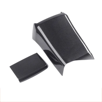 2X Коробка Заднего Подлокотника Из Углеродного Волокна, Противоударная Пластина, Накладка Панели Подлокотника Для Honda Civic 10Th 2016-2019