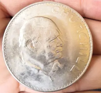 38-миллиметровый Уинстон Черчилль, 100% настоящая памятная монета, оригинальная коллекция