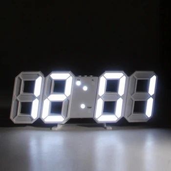 3D Светодиодные Цифровые Часы Со Светящимся Ночным Режимом Регулируемые Электронные Настольные Часы С Дисплеем Времени Даты Температуры Настенные Часы