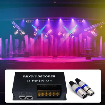 4-Канальный DMX-Декодер RGBW с разъемом RJ45 и XLR и драйвером Диммера DMX512 20A для DC12-24V PWM RGBW LED Strip Light Controller