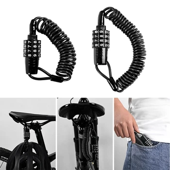 4-значный кодовый замок для мотоцикла, велосипеда, противоугонный замок для багажа, шлемов