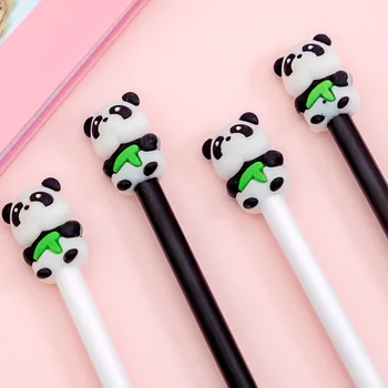 4 шт Гелевая ручка Kawaii bamboo Panda 0,5 мм, канцелярские принадлежности