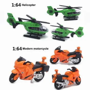4 шт./компл. Мини-игрушки для мотоциклов, литые под давлением из сплава, реалистичные интерактивные игрушки, Инженерные игрушки для багажника, Рождественский подарок