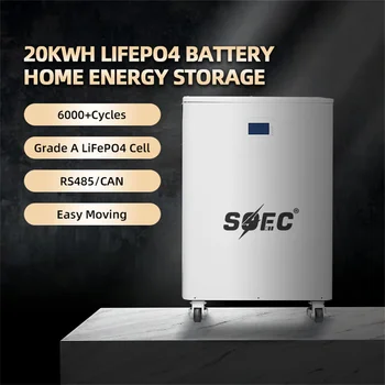 48V 400Ah Lifepo4 Аккумуляторная батарея SOEC 51,2 V 20KWh Powerwall 6000 + циклов Встроенный BMS RS485 CAN Solar ESS ЕС, США, БЕСПЛАТНЫЙ НАЛОГ