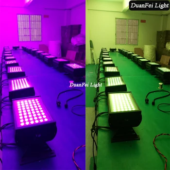 6 предметов, прожектор RGB 3в1, водонепроницаемая настенная шайба dmx dj lyre wash 54 * 3 Вт, наружный светодиодный светильник для мытья стен