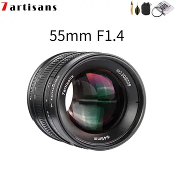 7artisans lente 55mm F1.4 Портретные Объективы для Беззеркальных камер MF для Sony E a6600 a6100/M4/3 mount GX9 G9