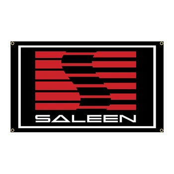 90x150 см Флаг гоночного автомобиля Saleens Mustang, изготовленный на заказ, напечатанный из полиэстера Баннер для гаража или наружного украшения, гобелен