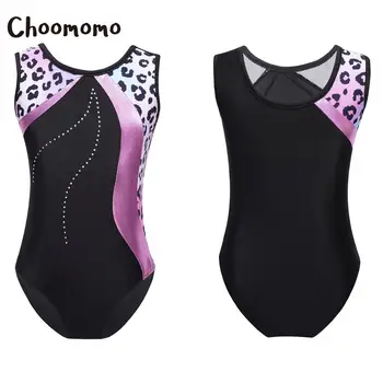 Choomomo Kids Для девочек от 4 до 14 лет, трико без рукавов с принтом в стиле пэчворк, стильная балетная одежда для тренировок и выступлений на сцене