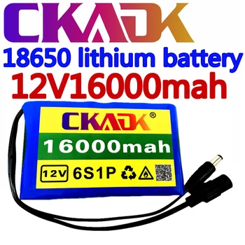 Draagbare Super 12V 16000mAh Batterij Oplaadbare Литий-ионный Аккумулятор емкостью Dc 12,6 V 16Ah Cctv Cam Monito