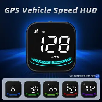 G4 Hd Автомобильный Hud Головной Дисплей Открытый Gps Цифровой Спидометр Сигнализация Превышения Скорости Монитор С Атмосферным Освещением Головной Дисплей Автомобиля