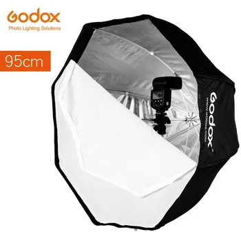 Godox 95 см 37,5 дюйма, портативный зонт, восьмиугольный софтбокс, вспышка Speedlight, отражатель Speedlite, софтбокс с сумкой для переноски