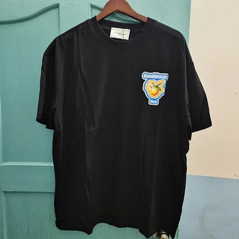 Harajuku 23SS, Летняя Новая футболка с буквенным принтом Casablanca, Высококачественная Мужская Женская модная хлопковая футболка 1: 1