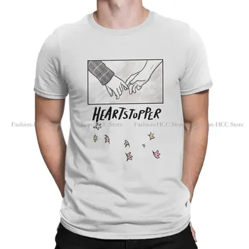Heartstopper LGBT Crewneck Оригинальные футболки Nick and Charlie heartstopper с рисунком руки и принтом Мужская футболка Забавные топы 6XL