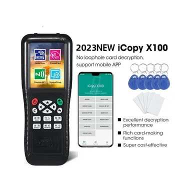 Icopy X100 125 кГц T5577 Программатор Перезаписи Ключа 13,56 МГц UID NFC Смарт-Чип-Клон Копировальный аппарат IC/ID-Бейдж Писатель Зашифрованный Дубликатор