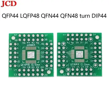 JCD QFN48 QFP48 поворотная Переходная пластина печатной платы DIP48 0,5 мм QFP44 LQFP48 QFN44 QFN48 поворотная Переходная пластина DIP44 DIP