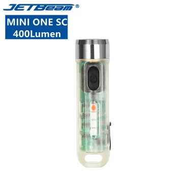 JETBEAM MINI ONE SC USB Перезаряжаемый 400-люменный флуоресцентный Отбеливающий агент для обнаружения Прочный пластиковый Брелок-фонарик