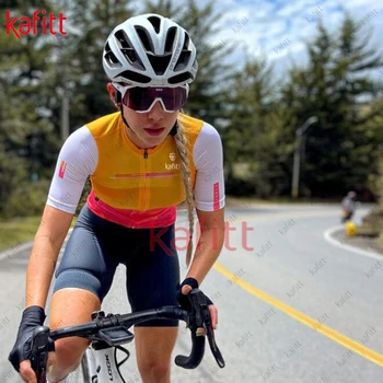 Kafitt 2023 новый женский костюм для велоспорта на открытом воздухе, женский спортивный костюм, летний дышащий комбинезон с короткими рукавами