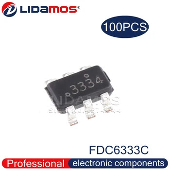 LIDAMOS 100ШТ FDC6333C Маркировка FDC6333 333 S 333 SOT23-6 Новые оригинальные 30V/-30V N/P-Канальные МОП-транзисторы PowerTrench