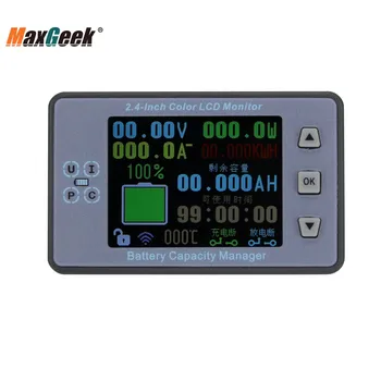 Maxgeek120V-500V Беспроводной измеритель напряжения и тока, менеджер емкости аккумулятора, 2,4 