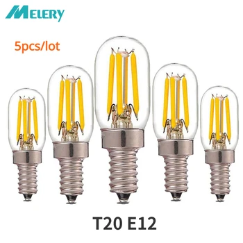 Melery C7 T20 E12 Светодиодная Лампа 4 Вт Теплый Белый 3000 К Дневной Свет 5700 К Ночник 220 В Лампа Накаливания Edison Винтовая Лампа Эквивалент 40 Вт 5 шт.