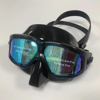QYQ Профессиональная маска для подводного плавания с аквалангом, очки для подводного плавания, силиконовая маска для панорамного погружения для взрослых, очки для плавания с маской для подводного плавания