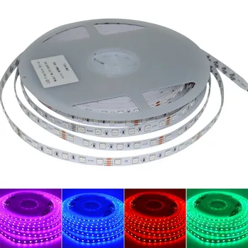 RGB LED Strip Light 20 Метров (65,6 фута) RGB Гибкая Изменяющая Цвет Красочная Светодиодная лента SMD5050 1200 светодиодов 24V LED Strip Lights