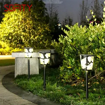 SOFITY Наружный Газонный светильник Креативный Солнечный Водонепроницаемый IP65 СВЕТОДИОДНЫЙ Садовый Современный светильник для дома