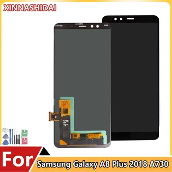 Super AMOLED ЖК-дисплей Для Samsung Galaxy A8 Plus 2018 Дисплей A730 A730F SM-A730F Сенсорный Экран В Сборе Дигитайзер Запасные Части